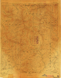 1892 Map of Dahlonega, 1901 Print