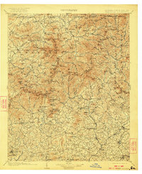 1903 Map of Dahlonega, 1922 Print