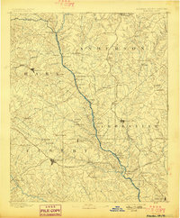 1893 Map of Elberton, 1898 Print