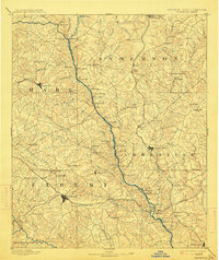 1893 Map of Elberton, 1914 Print