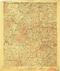 1898 Map of Ellijay, 1903 Print