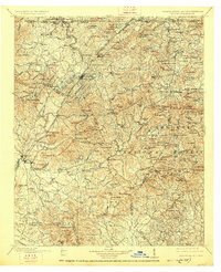 1911 Map of Ellijay, GA, 1926 Print