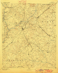 1891 Map of Gainesville, 1902 Print