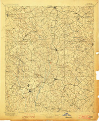 1896 Map of Monroe, 1903 Print