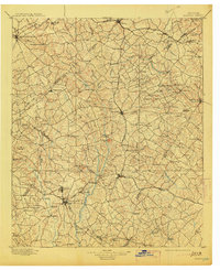 1896 Map of Monroe, 1913 Print