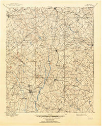 1896 Map of Monroe, 1951 Print