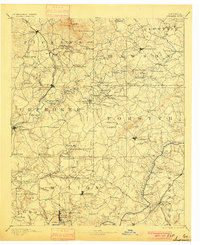 1894 Map of Suwanee, 1900 Print