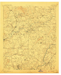 1894 Map of Suwanee, 1907 Print