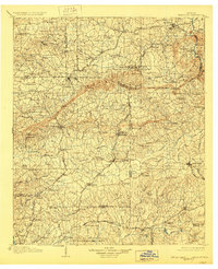 1907 Map of Talbotton, 1928 Print