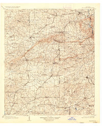 1907 Map of Talbotton, 1936 Print