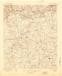1897 Map of Tallapoosa, 1944 Print