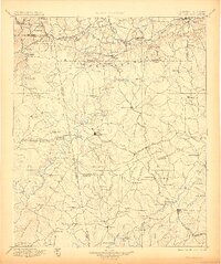 1897 Map of Tallapoosa, 1905 Print