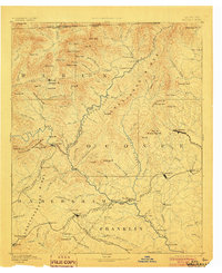 1892 Map of Walhalla, 1903 Print