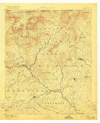 1892 Map of Walhalla, 1921 Print