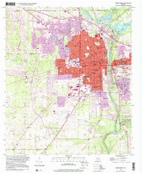 preview thumbnail of historical topo map of Dougherty County, GA in 1997