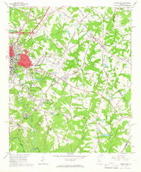 1964 Map of Athens, GA, 1966 Print