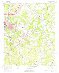 1964 Map of Athens, GA, 1975 Print