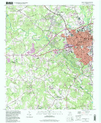 Download a high-resolution, GPS-compatible USGS topo map for Athens West, GA (1999 edition)