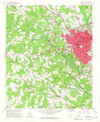 Download a high-resolution, GPS-compatible USGS topo map for Athens West, GA (1967 edition)