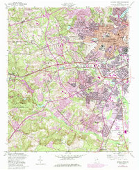 preview thumbnail of historical topo map of Richmond County, GA in 1957