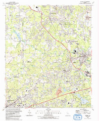 preview thumbnail of historical topo map of Austell, GA in 1992
