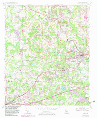 preview thumbnail of historical topo map of Austell, GA in 1954