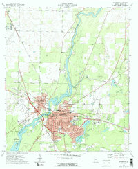 1974 Map of Bainbridge, GA, 1976 Print