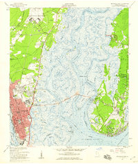 1956 Map of Brunswick, GA, 1959 Print