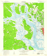 Download a high-resolution, GPS-compatible USGS topo map for Brunswick%20West, GA (1960 edition)