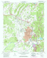 preview thumbnail of historical topo map of Cartersville, GA in 1972