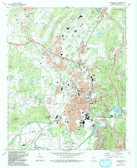 preview thumbnail of historical topo map of Cartersville, GA in 1992