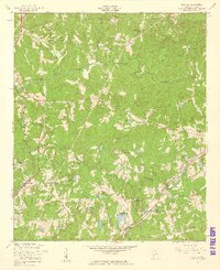 1955 Map of Ellerslie, GA, 1959 Print