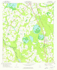 1973 Map of Cecil, GA, 1975 Print