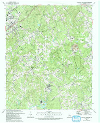 Download a high-resolution, GPS-compatible USGS topo map for Chestnut Mountain, GA (1993 edition)