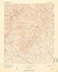 preview thumbnail of historical topo map of White County, GA in 1952