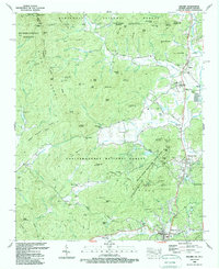 Download a high-resolution, GPS-compatible USGS topo map for Dillard, GA (1988 edition)