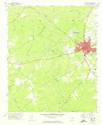 1972 Map of Eatonton, GA, 1974 Print