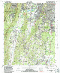 Download a high-resolution, GPS-compatible USGS topo map for Fort Oglethorpe, GA (1988 edition)