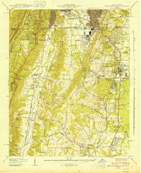 Download a high-resolution, GPS-compatible USGS topo map for Fort Oglethorpe, GA (1946 edition)
