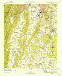 preview thumbnail of historical topo map of Fort Oglethorpe, GA in 1942