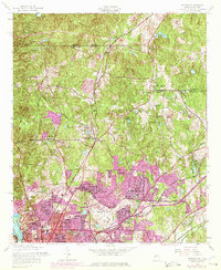Download a high-resolution, GPS-compatible USGS topo map for Fortson, GA (1975 edition)
