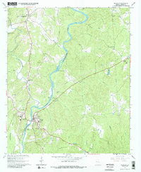 1964 Map of Franklin, GA, 1987 Print