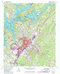 Download a high-resolution, GPS-compatible USGS topo map for Gainesville, GA (1986 edition)