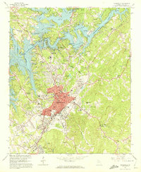 1964 Map of Gainesville, GA, 1972 Print