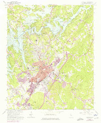 preview thumbnail of historical topo map of Gainesville, GA in 1964