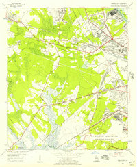 1955 Map of Garden City, GA, 1957 Print
