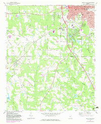 1971 Map of Griffin, GA, 1983 Print