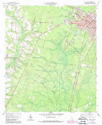 Download a high-resolution, GPS-compatible USGS topo map for Jesup West, GA (1988 edition)