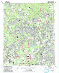Download a high-resolution, GPS-compatible USGS topo map for Kennesaw, GA (1993 edition)