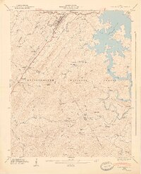 1947 Map of Lake Toccoa